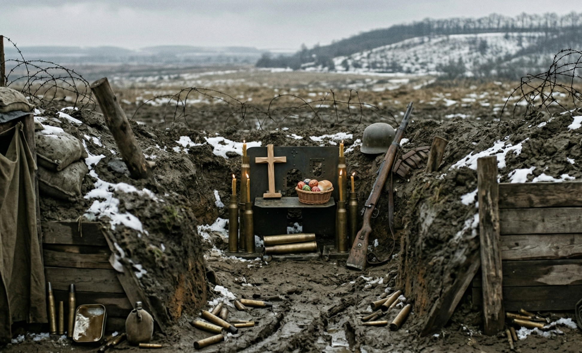 Wielkanoc na frontach I i II wojny światowej