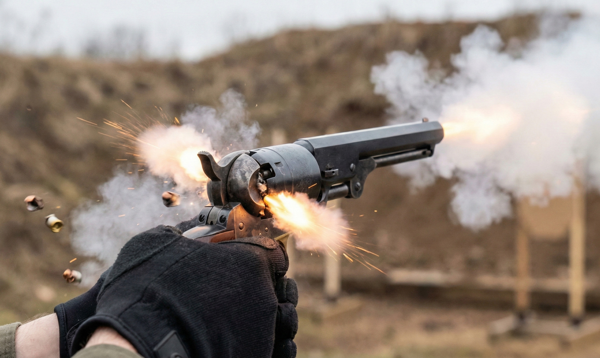 Zapłon łańcuchowy w rewolwerach czarnoprochowych