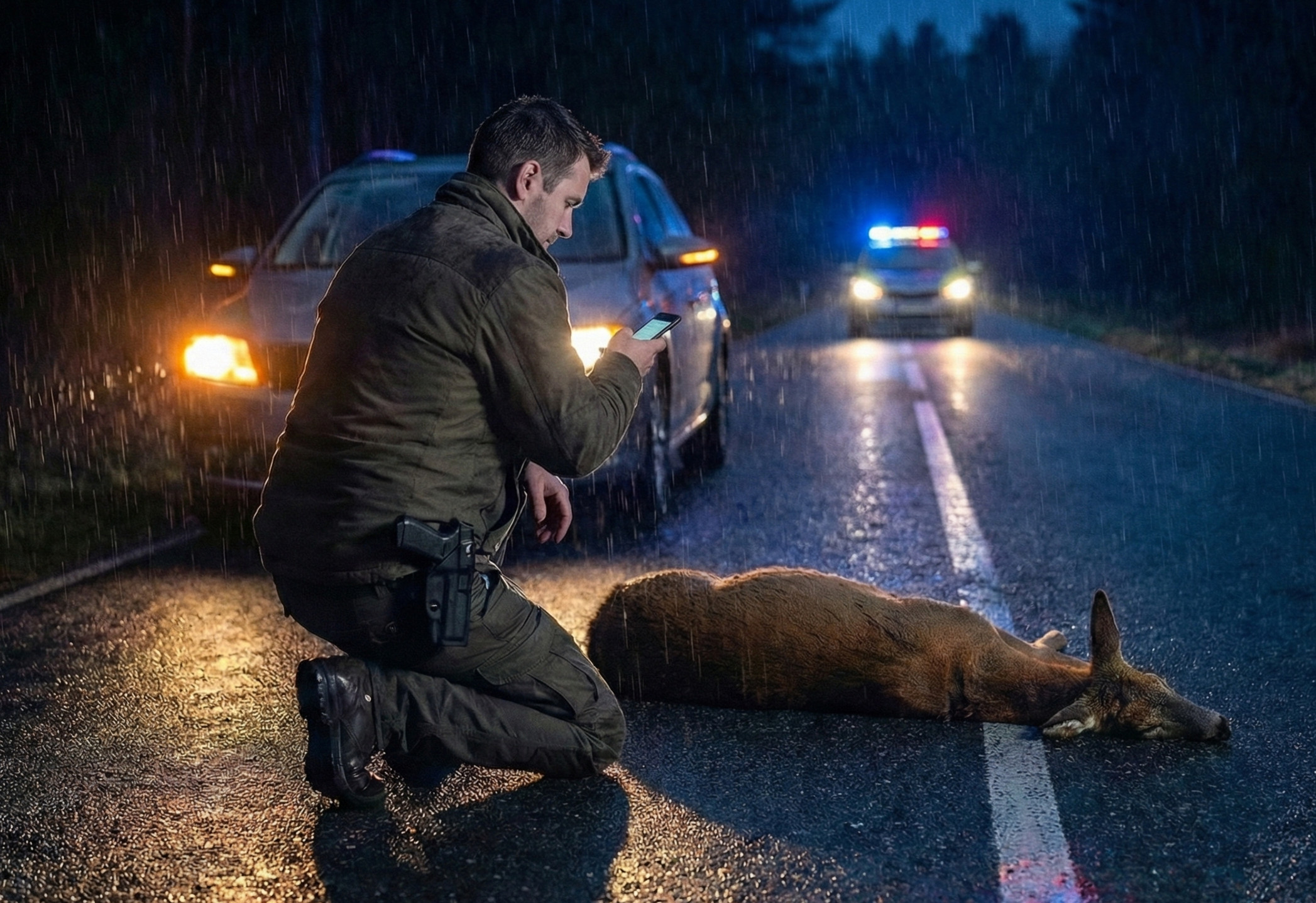 Potrącone zwierzę a broń palna. Czy można je dobić?