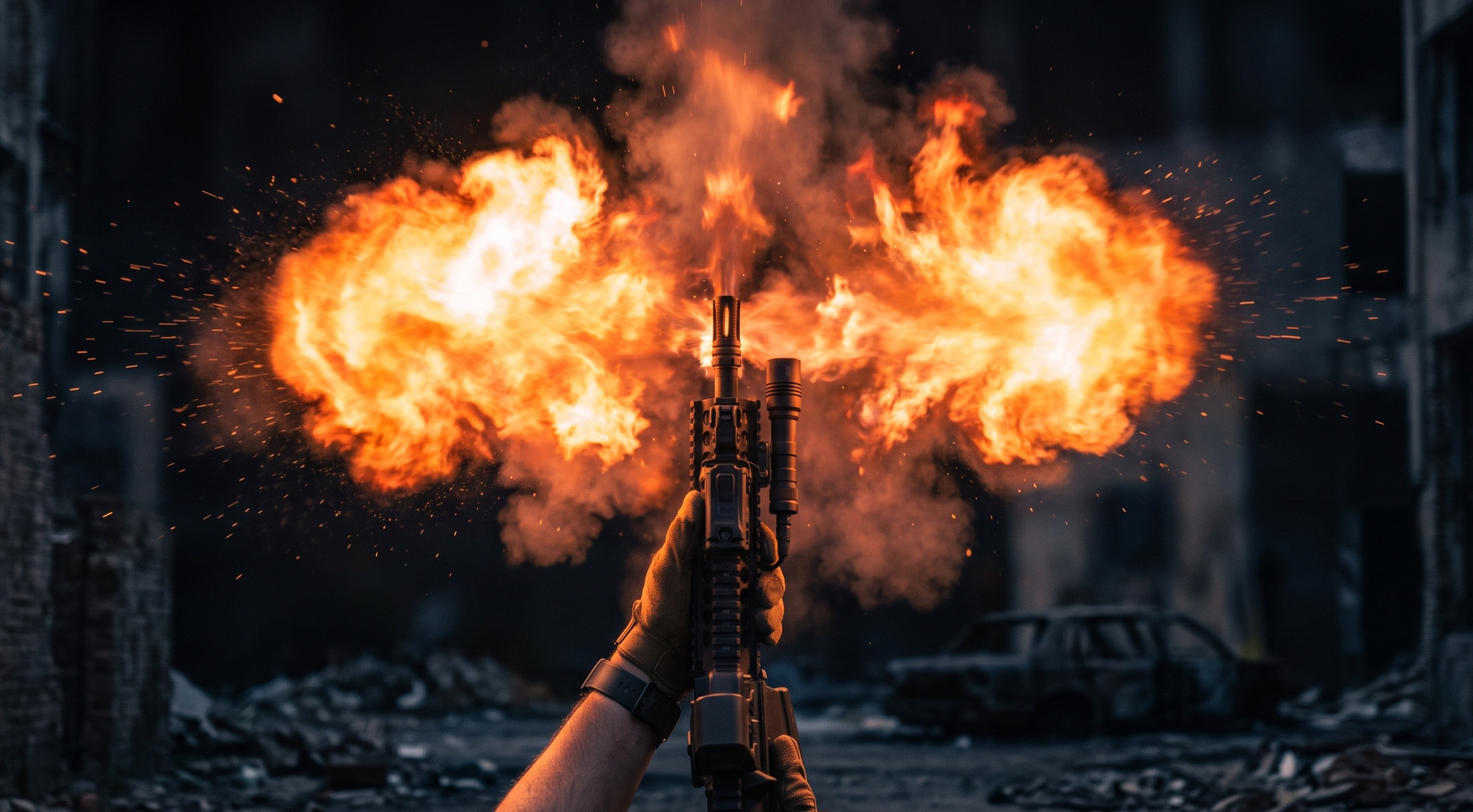 Błysk wylotowy: czy 10,5-calowy AR-15 oślepia?