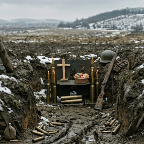 Wielkanoc na frontach I i II wojny światowej