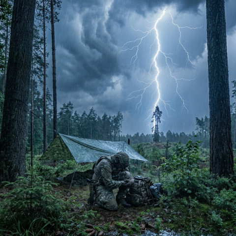 Burza w lesie: jak przetrwać uderzenie pioruna?