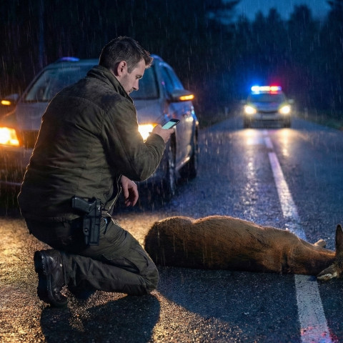 Potrącone zwierzę a broń palna. Czy można je dobić?