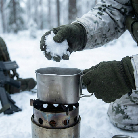 Jedzenie śniegu to błąd. Jak pozyskać wodę zimą?