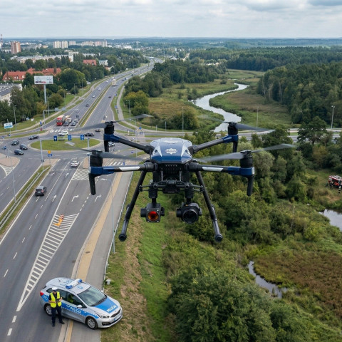 Drony w Policji: drogówka i nowe technologie